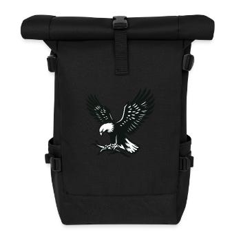 Eagle on the Branch - Roll Top Backpack - black - Front