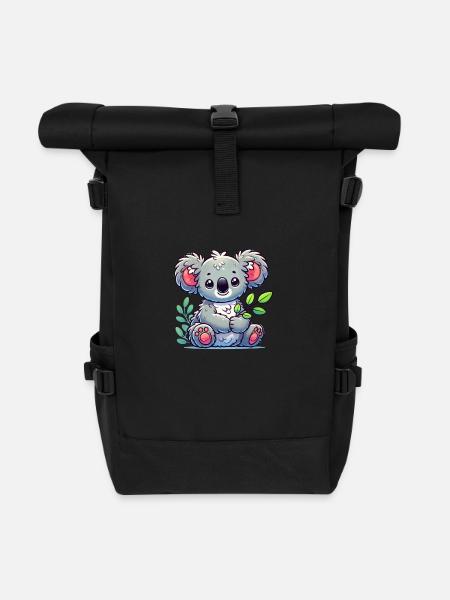 koala - Sac à dos roll top - noir