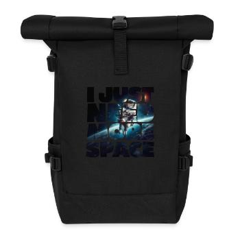 ICH BRAUCHE EINFACH MEHR PLATZ - Rolltop Rucksack - Schwarz - Vorne