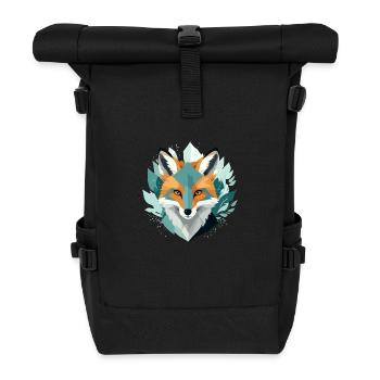 Fuchs Tier Tier Natur Im Freien Aquarell - Rolltop Rucksack - Schwarz - Vorne