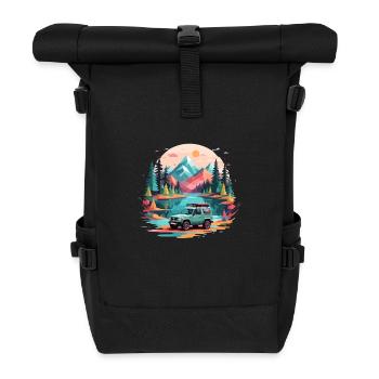 Serene Landscape Calm Tranquil Nature Outdoors - Roll Top Backpack - black - Front