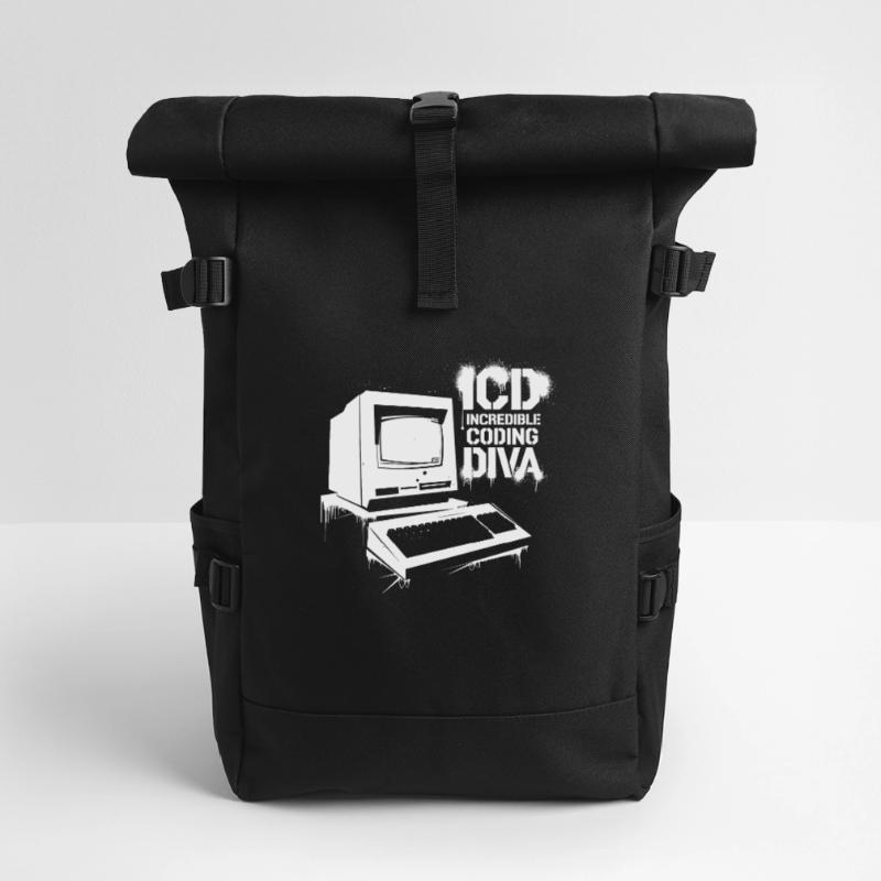 Expert in precise coding Roll Top Backpack