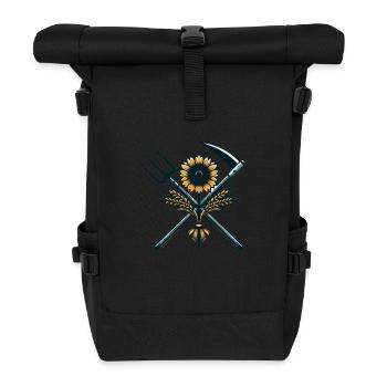 Landwirtschaft Logo - Rolltop Rucksack - Schwarz - Vorne