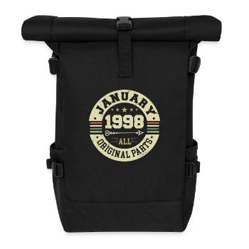 Janvier 1998 - Anniversaire en janvier 1998 - Sac à dos roll top - noir - Devant