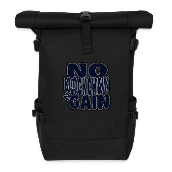 Crypto no blockchain no gain - Sac à dos roll top - noir - Devant