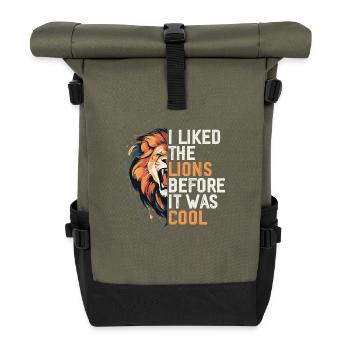I Liked The Lions Before It Was Cool Tees | Lions - Sac à dos roll top - olive/noir - Devant