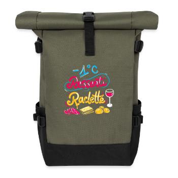 Rakel - Rolltop Rucksack - Olive/Schwarz - Vorne