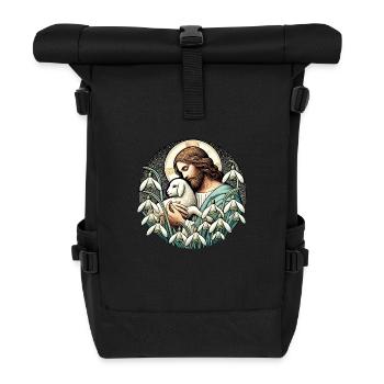 Jesus Christus, Er ist auferstanden, Ostersonntag - Rolltop Rucksack - Schwarz - Vorne
