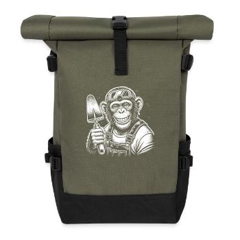 Bricklayer - Roll Top Backpack - olive/black - Front