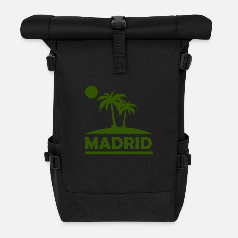 Madrid - Roll Top Backpack - black