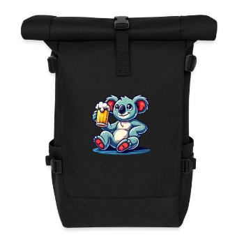 Koala Bear Beer Comic - Roll Top Backpack - black - Front