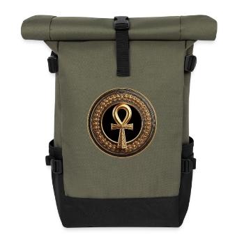 Symbole Ankh - Sac à dos roll top - olive/noir - Devant