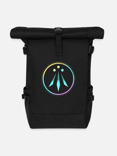 Awen - Roll Top Backpack - black