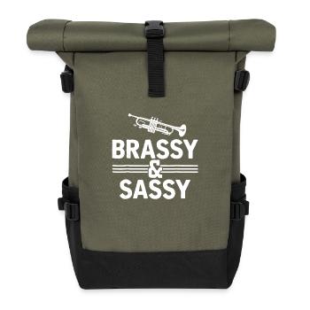 Trumpet Brassy And Sassy - Roll Top Backpack - olive/black - Front