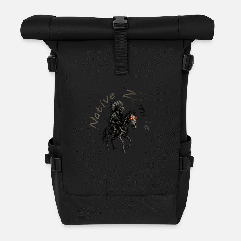 Native Zombie - Rolltop Rucksack - Schwarz
