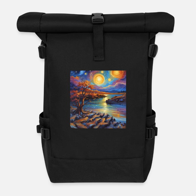 Sonnenklang - Rolltop Rucksack - Schwarz