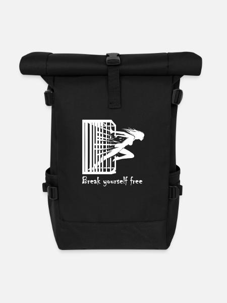 Befreien Sie sich - Rolltop Rucksack - Schwarz