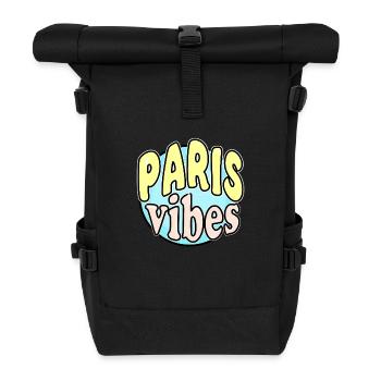Paris Vibes - Sac à dos roll top - noir - Devant