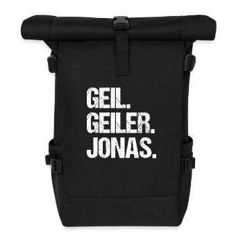 Jonas - Rolltop Rucksack - Schwarz - Vorne