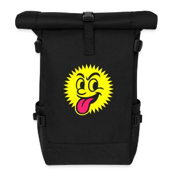 Visage du soleil Coquin - Sac à dos roll top - noir - Devant