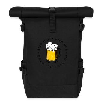 Bees here - Oder ich fall um! - Roll Top Backpack - black - Front