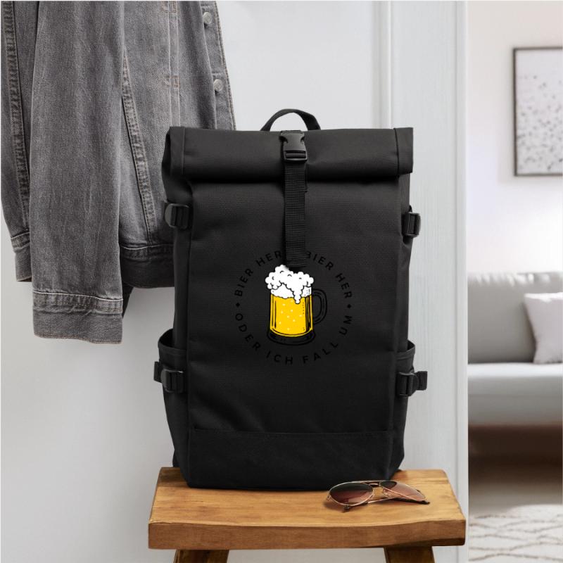 Bees here - Oder ich fall um! Roll Top Backpack