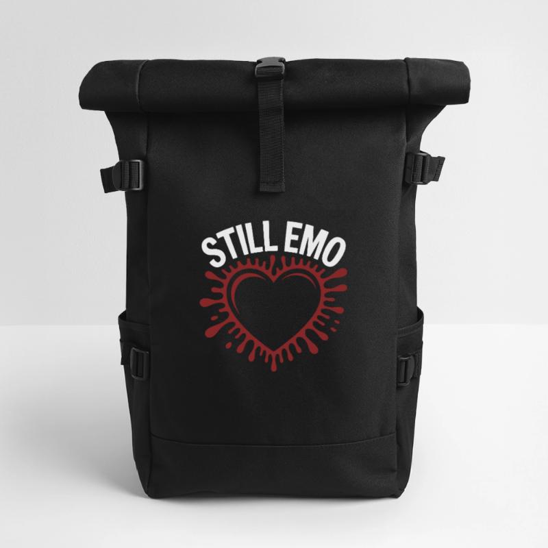 Still emo! Goth Emo Alternative Aesthetic Roll Top Backpack