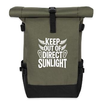 Tenir à l’abri de la lumière directe du soleil ! Vampire Goth Emo - Sac à dos roll top - olive/noir - Devant