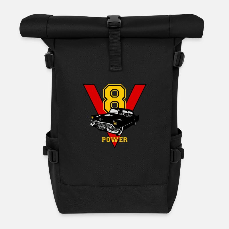 v8 - Rolltop Rucksack - Schwarz