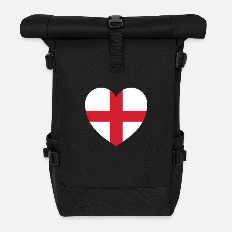Heart of England - Roll Top Backpack - black