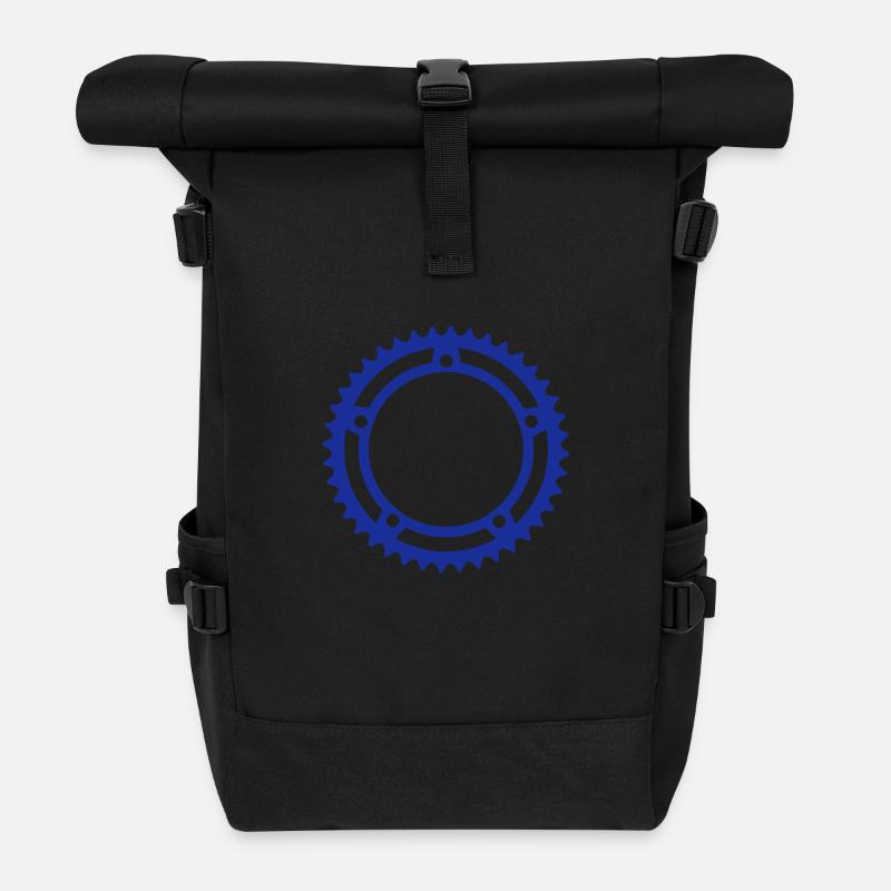 Chainring - Roll Top Backpack - black