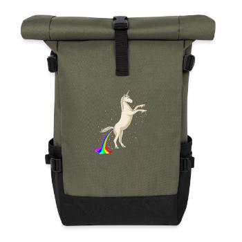 Science Behind Rainbows - Roll Top Backpack - olive/black - Front