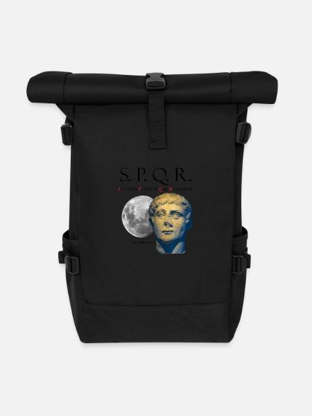 SPQR LUNAR Schürzen - Rolltop Rucksack - Schwarz