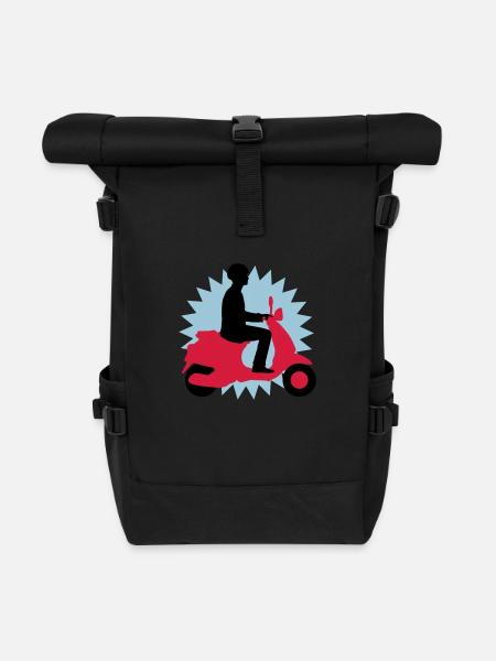 vespa_3c - Rolltop Rucksack - Schwarz