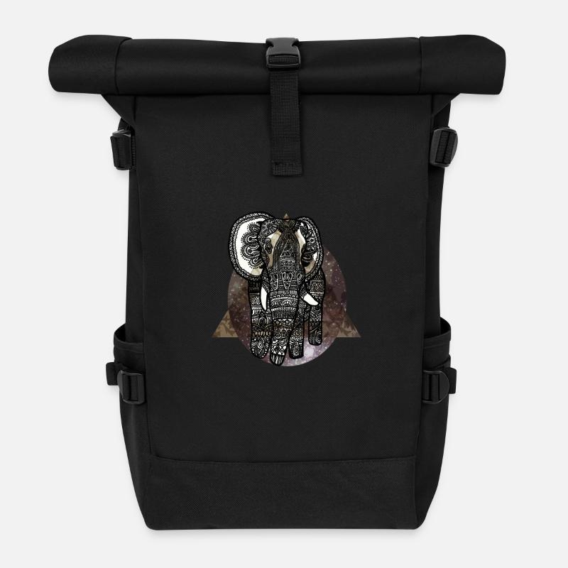 Elefant - Rolltop Rucksack - Schwarz