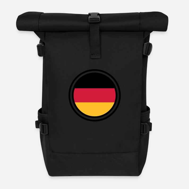 Deutschland - Rolltop Rucksack - Schwarz
