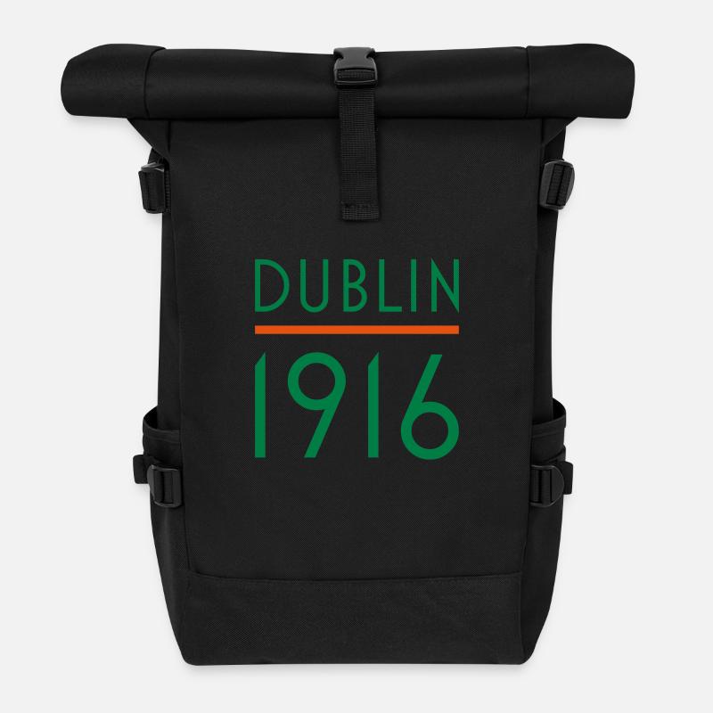 Dublin 1916 rebel irish - Roll Top Backpack - black