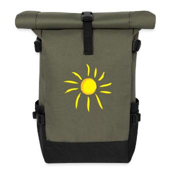 Sonne - Rolltop Rucksack - Olive/Schwarz - Vorne