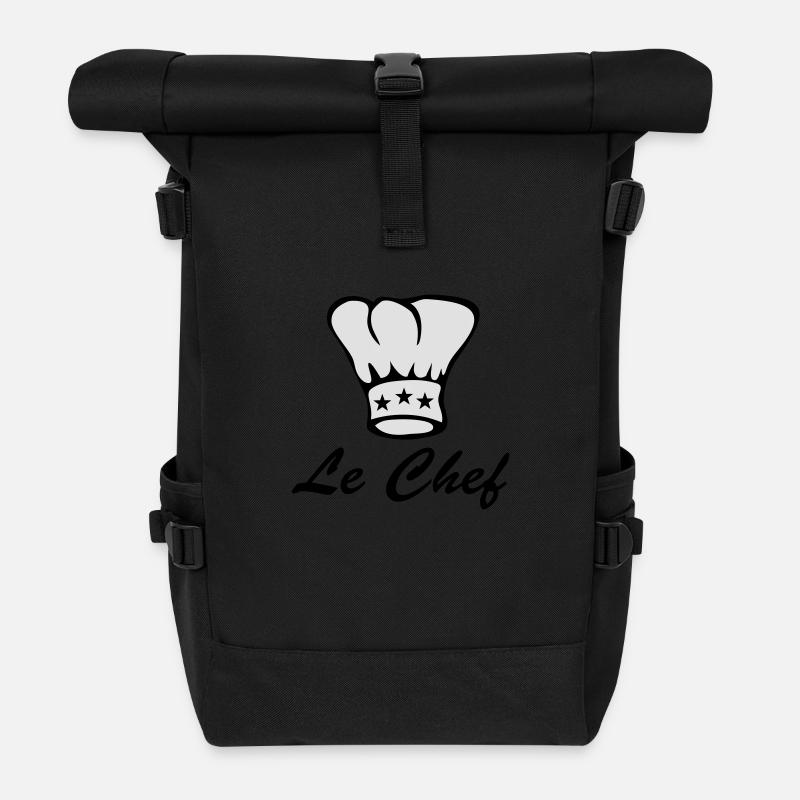 Koch - Mütze - Rolltop Rucksack - Schwarz
