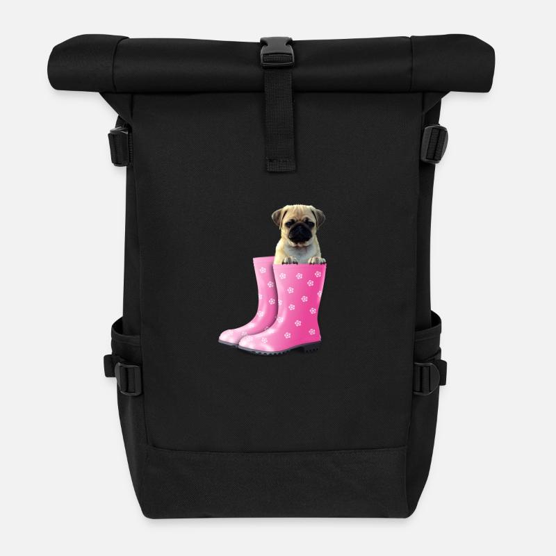 Mops - Rolltop Rucksack - Schwarz
