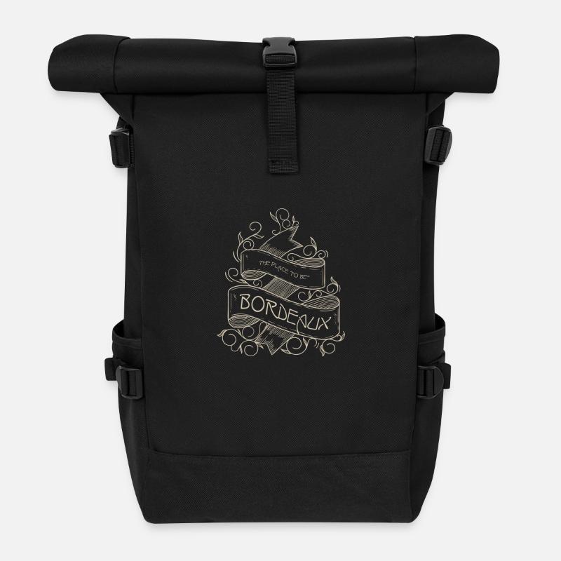 Ornemental Bordeaux - Sac à dos roll top - noir