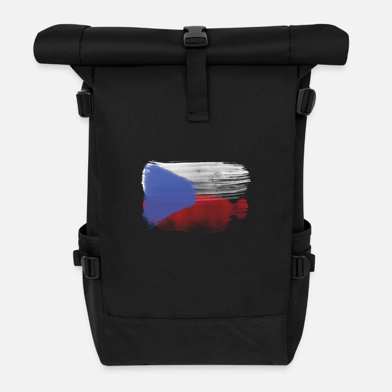 Tschechische flagge - Rolltop Rucksack - Schwarz