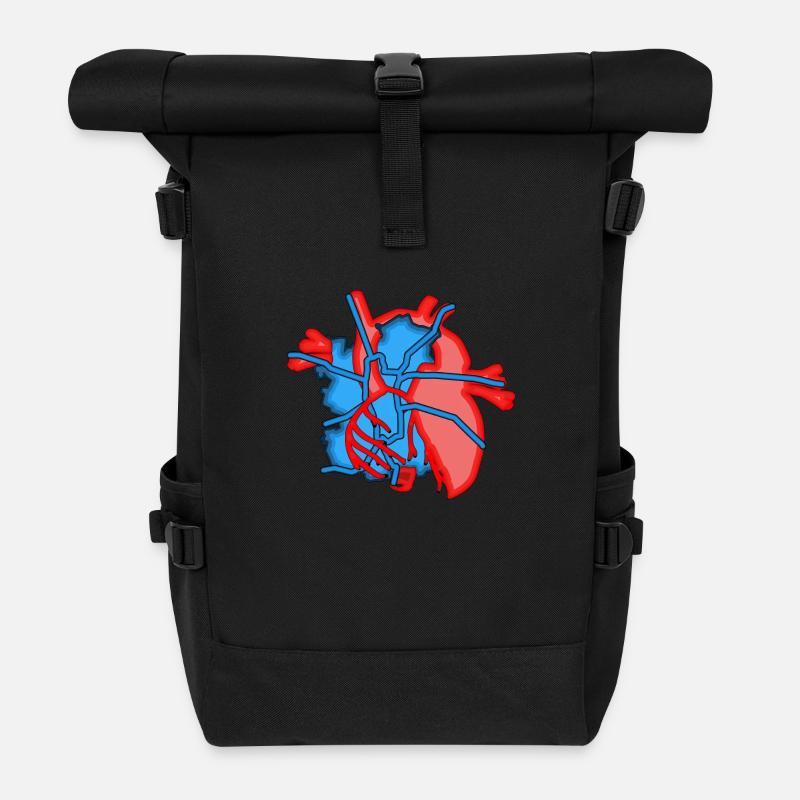 Ich habe ein Boot im Herzen - Rolltop Rucksack - Schwarz