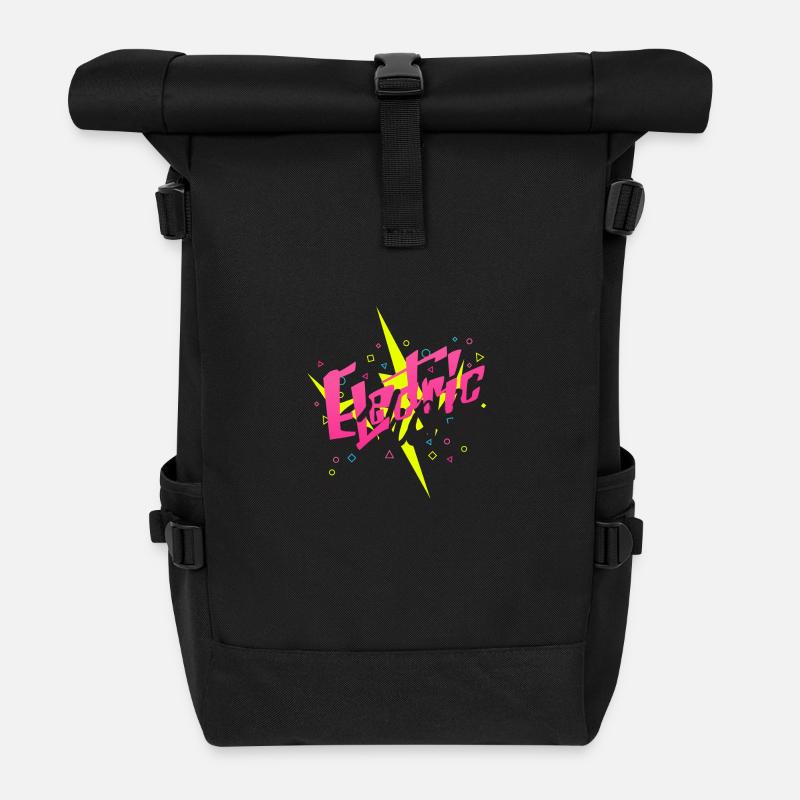 Electric Shock - Rolltop Rucksack - Schwarz