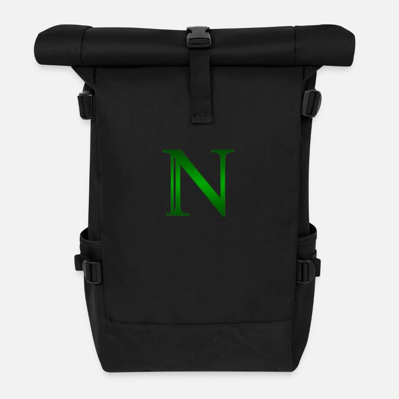 Namecoin Logo N - Rolltop Rucksack - Schwarz