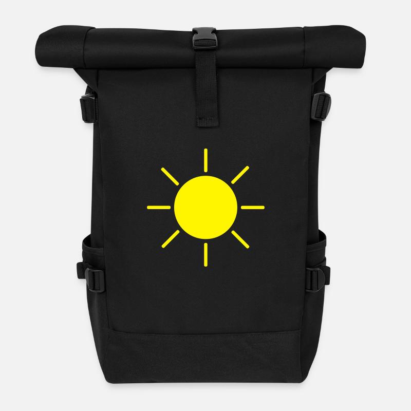 Sonne - Rolltop Rucksack - Schwarz