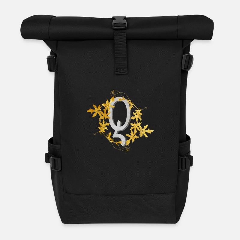 Initials2-Q - Rolltop Rucksack - Schwarz