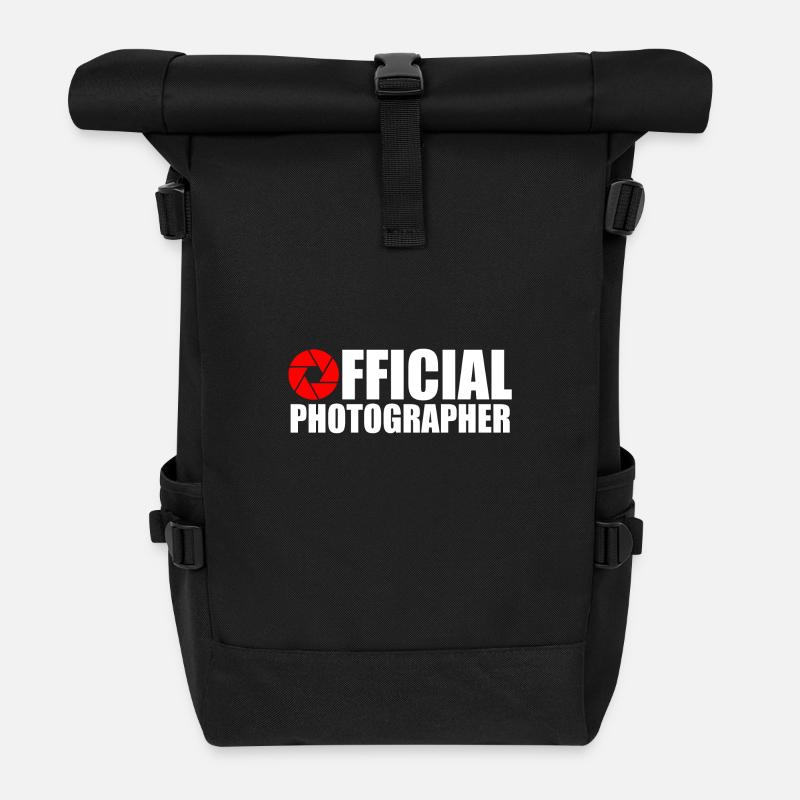 Offizieller Fotograf - Rolltop Rucksack - Schwarz