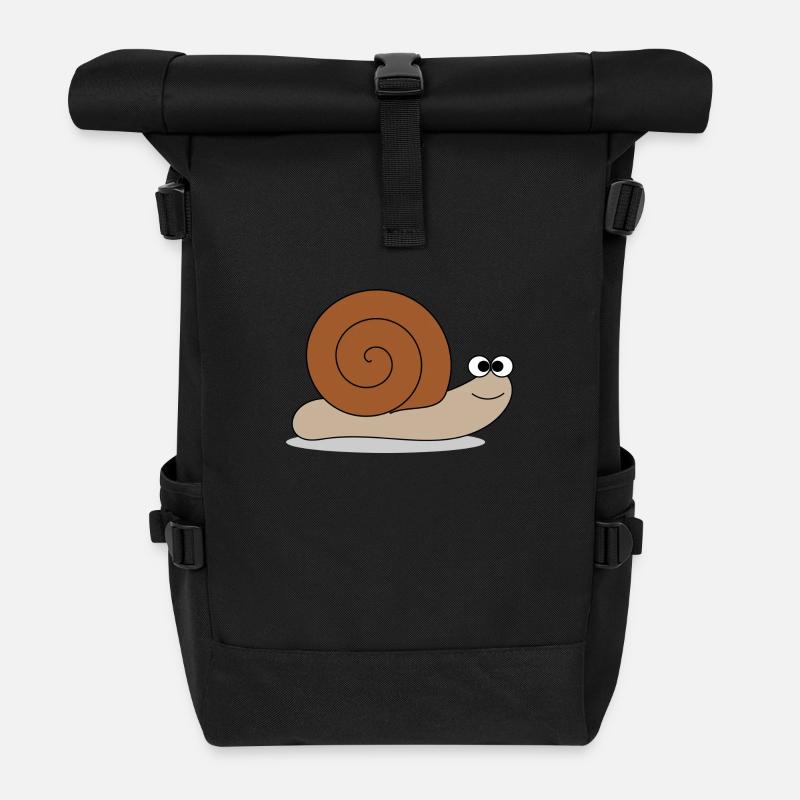 Brown escargot - Sac à dos roll top - noir