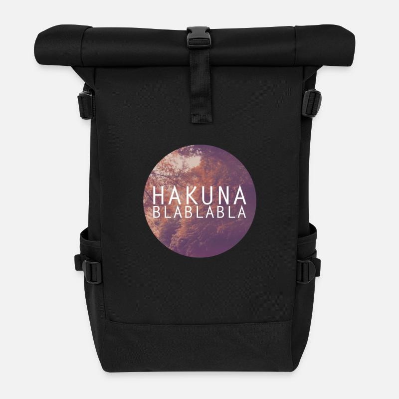Hakuna Blablabla Scene - Roll Top Backpack - black